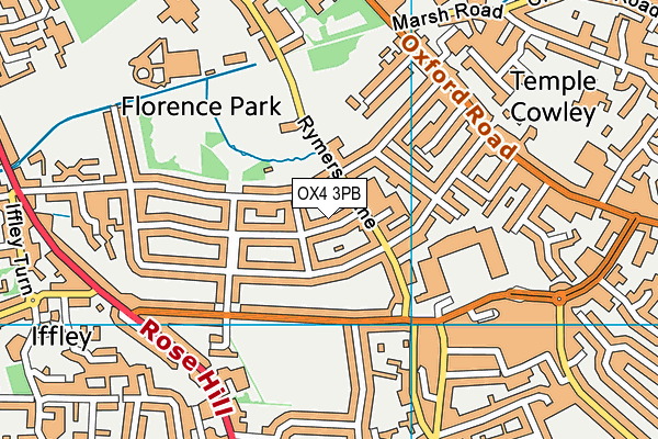 OX4 3PB map - OS VectorMap District (Ordnance Survey)