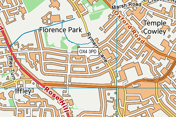 OX4 3PD map - OS VectorMap District (Ordnance Survey)