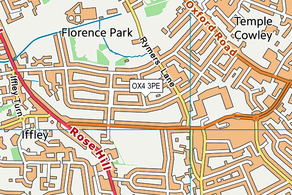 OX4 3PE map - OS VectorMap District (Ordnance Survey)