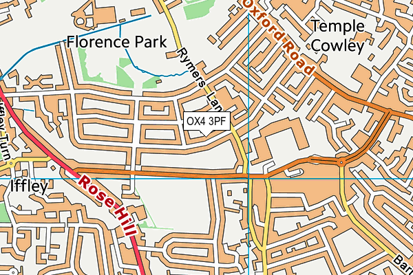 OX4 3PF map - OS VectorMap District (Ordnance Survey)