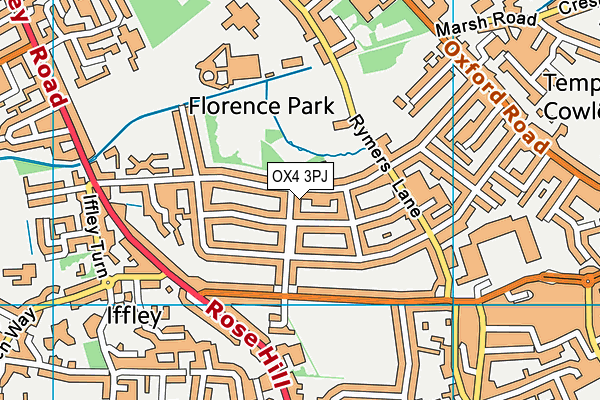 OX4 3PJ map - OS VectorMap District (Ordnance Survey)