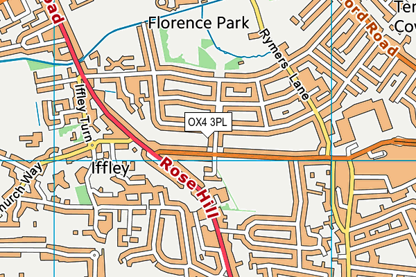 OX4 3PL map - OS VectorMap District (Ordnance Survey)