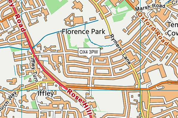 OX4 3PW map - OS VectorMap District (Ordnance Survey)