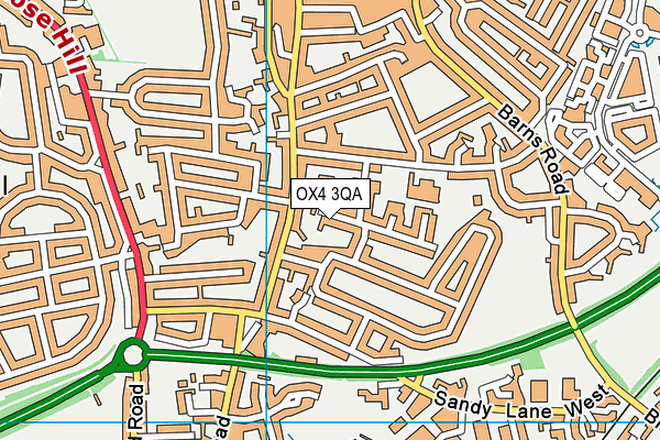 OX4 3QA map - OS VectorMap District (Ordnance Survey)