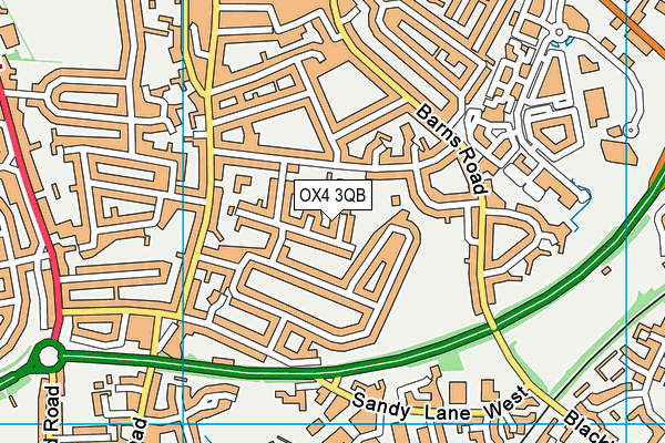 OX4 3QB map - OS VectorMap District (Ordnance Survey)