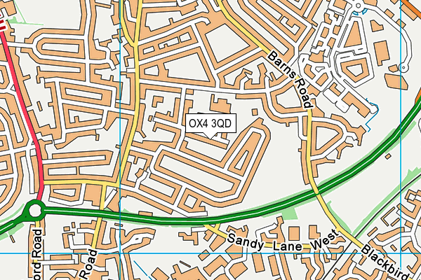 OX4 3QD map - OS VectorMap District (Ordnance Survey)