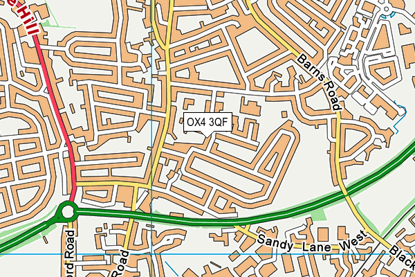 OX4 3QF map - OS VectorMap District (Ordnance Survey)