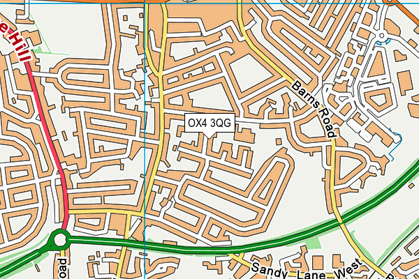 OX4 3QG map - OS VectorMap District (Ordnance Survey)