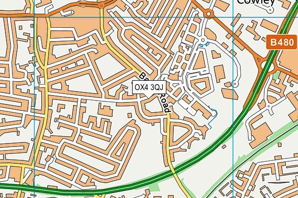 OX4 3QJ map - OS VectorMap District (Ordnance Survey)