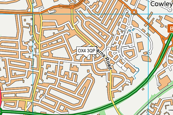 OX4 3QP map - OS VectorMap District (Ordnance Survey)