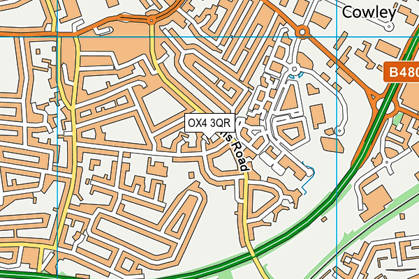 OX4 3QR map - OS VectorMap District (Ordnance Survey)