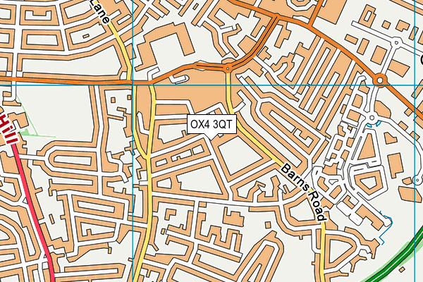 OX4 3QT map - OS VectorMap District (Ordnance Survey)