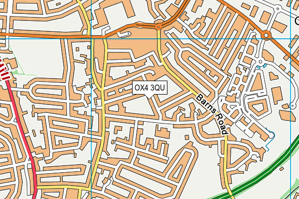 OX4 3QU map - OS VectorMap District (Ordnance Survey)