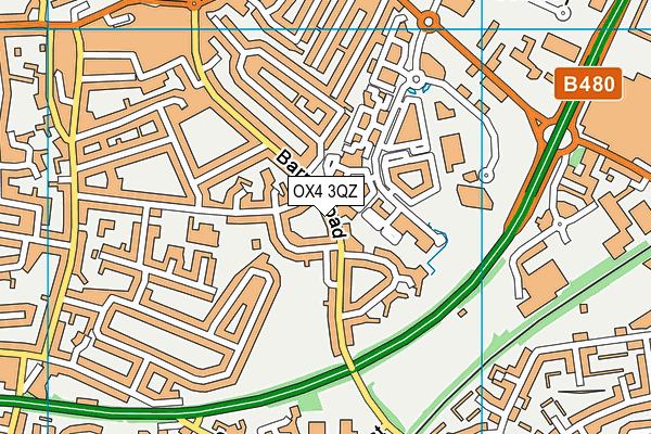 OX4 3QZ map - OS VectorMap District (Ordnance Survey)