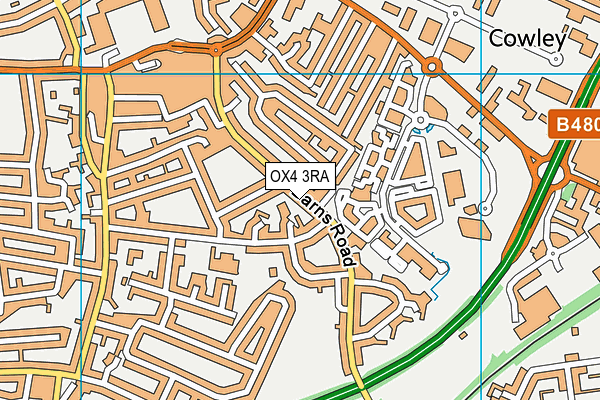 OX4 3RA map - OS VectorMap District (Ordnance Survey)