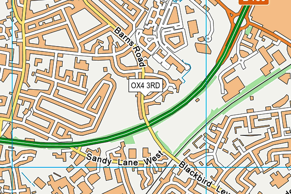 OX4 3RD map - OS VectorMap District (Ordnance Survey)