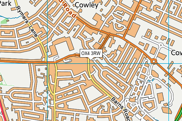 OX4 3RW map - OS VectorMap District (Ordnance Survey)