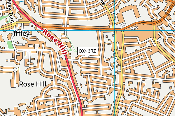 OX4 3RZ map - OS VectorMap District (Ordnance Survey)
