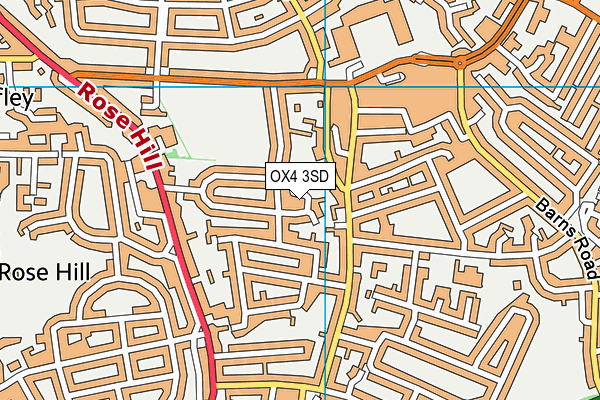 OX4 3SD map - OS VectorMap District (Ordnance Survey)