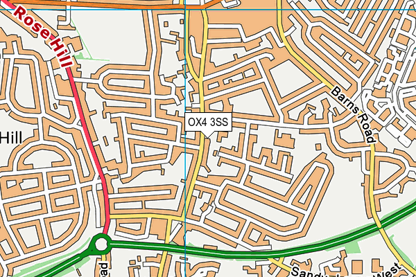 OX4 3SS map - OS VectorMap District (Ordnance Survey)