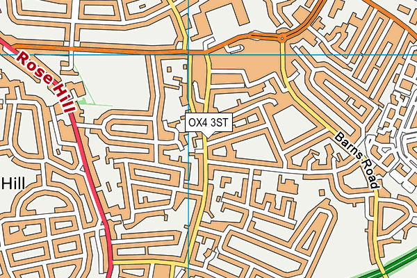 OX4 3ST map - OS VectorMap District (Ordnance Survey)