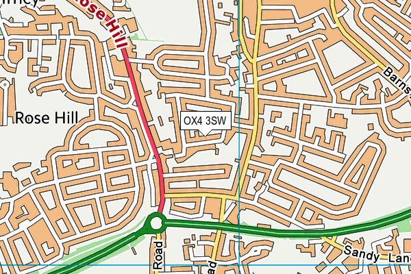 OX4 3SW map - OS VectorMap District (Ordnance Survey)