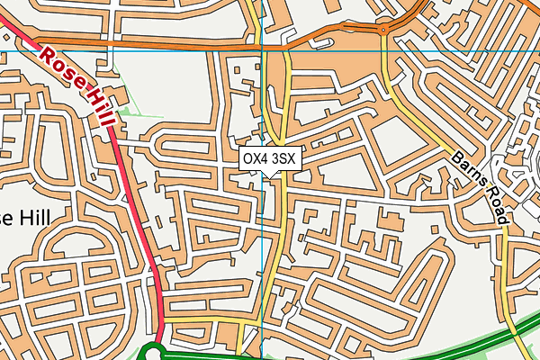 OX4 3SX map - OS VectorMap District (Ordnance Survey)