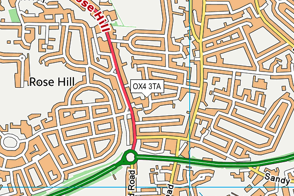 OX4 3TA map - OS VectorMap District (Ordnance Survey)