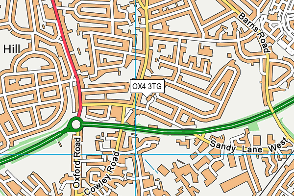 OX4 3TG map - OS VectorMap District (Ordnance Survey)