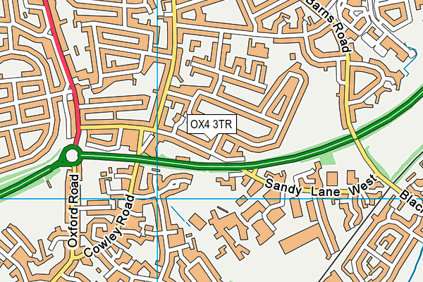OX4 3TR map - OS VectorMap District (Ordnance Survey)