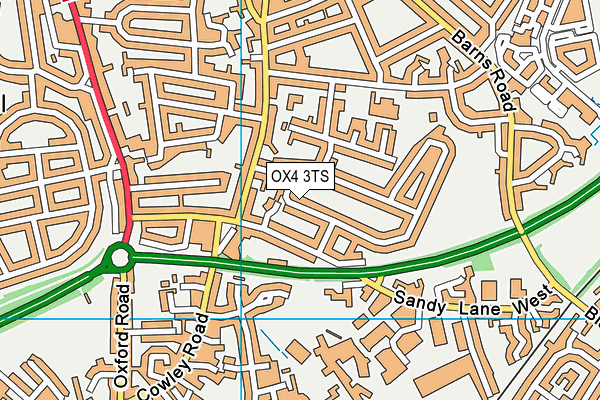 OX4 3TS map - OS VectorMap District (Ordnance Survey)