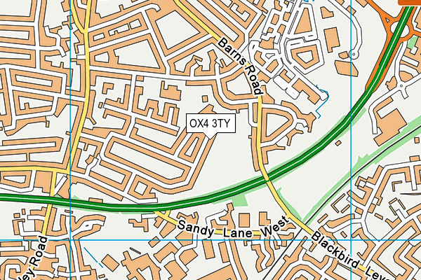 OX4 3TY map - OS VectorMap District (Ordnance Survey)