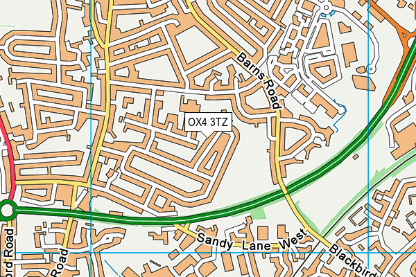 OX4 3TZ map - OS VectorMap District (Ordnance Survey)