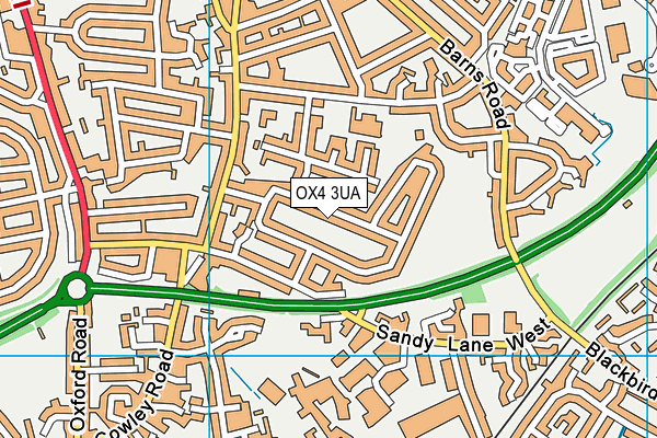 OX4 3UA map - OS VectorMap District (Ordnance Survey)