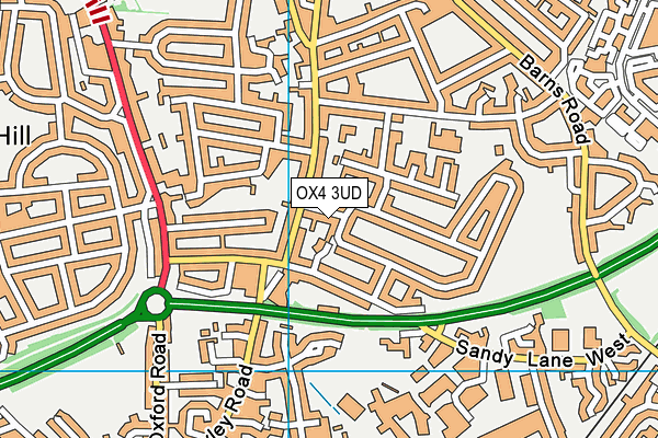 OX4 3UD map - OS VectorMap District (Ordnance Survey)