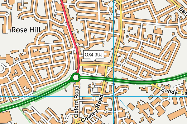 OX4 3UJ map - OS VectorMap District (Ordnance Survey)