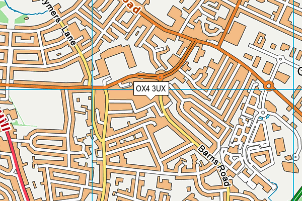 OX4 3UX map - OS VectorMap District (Ordnance Survey)