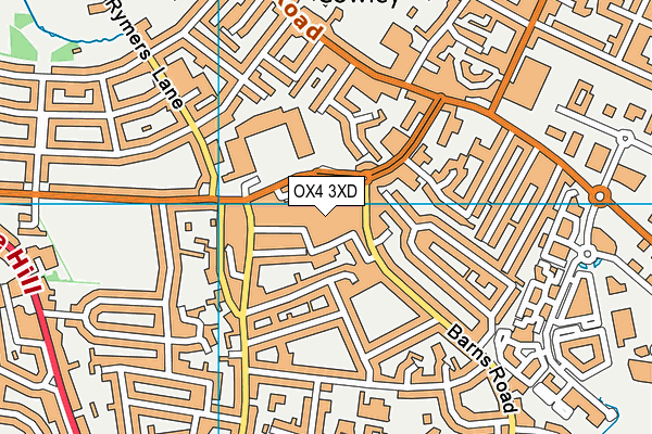 OX4 3XD map - OS VectorMap District (Ordnance Survey)