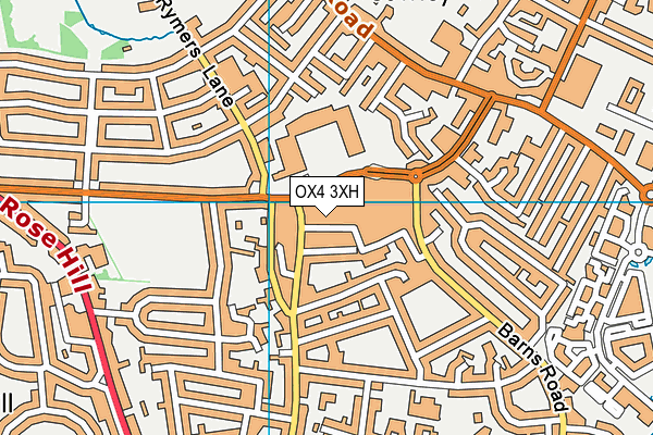 OX4 3XH map - OS VectorMap District (Ordnance Survey)