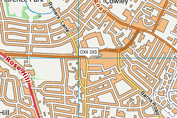 OX4 3XS map - OS VectorMap District (Ordnance Survey)