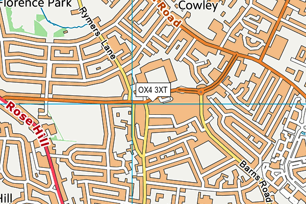 OX4 3XT map - OS VectorMap District (Ordnance Survey)