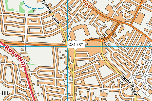 OX4 3XY map - OS VectorMap District (Ordnance Survey)