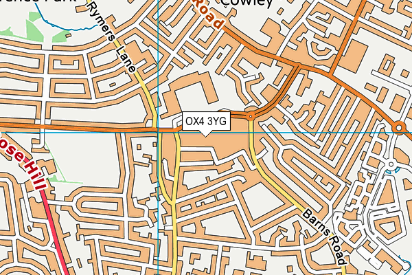 OX4 3YG map - OS VectorMap District (Ordnance Survey)