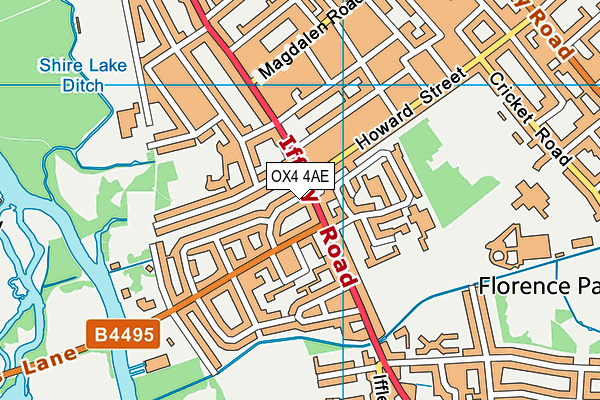 OX4 4AE map - OS VectorMap District (Ordnance Survey)