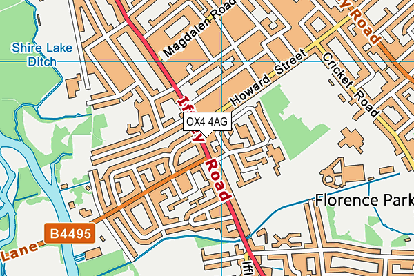 OX4 4AG map - OS VectorMap District (Ordnance Survey)