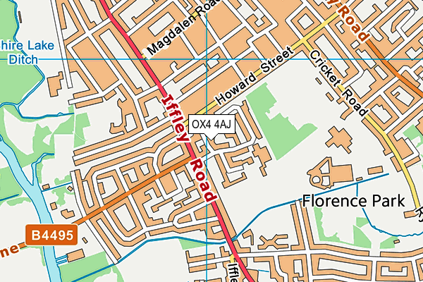 OX4 4AJ map - OS VectorMap District (Ordnance Survey)