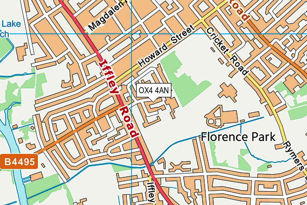 Larkrise Primary School map (OX4 4AN) - OS VectorMap District (Ordnance Survey)