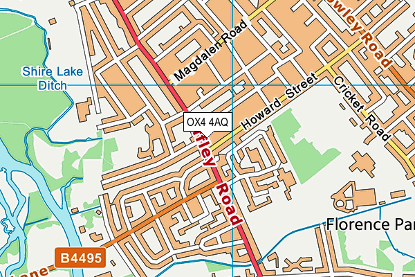 OX4 4AQ map - OS VectorMap District (Ordnance Survey)