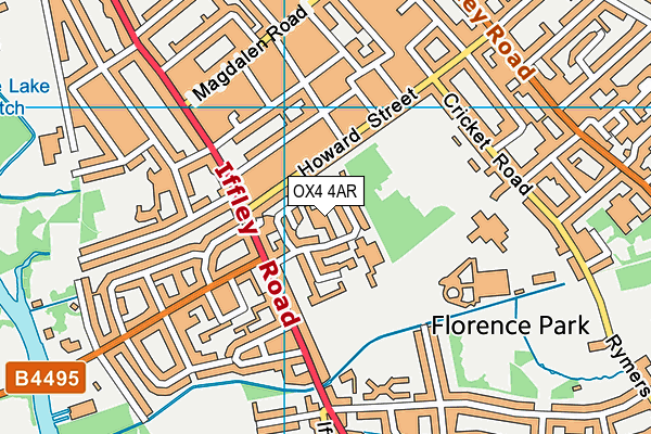 OX4 4AR map - OS VectorMap District (Ordnance Survey)