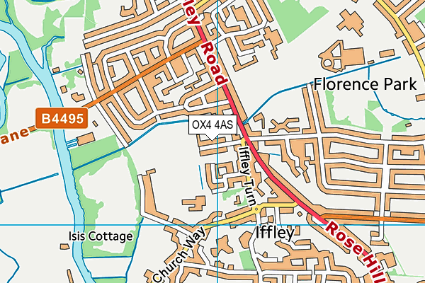 OX4 4AS map - OS VectorMap District (Ordnance Survey)